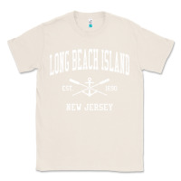 Natural Long Beach Island NJ Vintage Crossed Oars & Boat Anchor Spor Classic Tee - longCreatives
