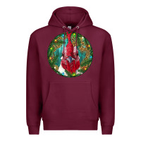Burgundy Roaster Head Christmas Premium Hoodie - RanaPortraitStore