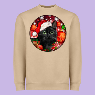Christmas Bombay Cat Heavyweight Sweatshirt Designed By Lillyallendesigns