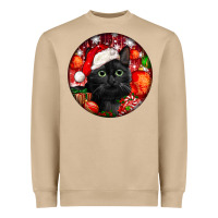 Mushroom christmas bombay cat Heavyweight Sweatshirt - LillyAllenDesigns