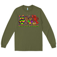 Army Green peace love crawfish olivia Long Sleeve Tee - OliviaCreatesArt