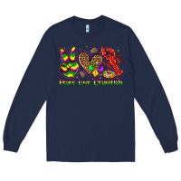 Navy peace love crawfish olivia Long Sleeve Tee - OliviaCreatesArt