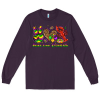 Plum peace love crawfish olivia Long Sleeve Tee - OliviaCreatesArt