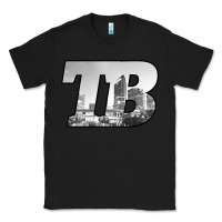 Black TB Tampa Bay City Skyline of Tampa Bay, Florida Classic Tee - longCreatives