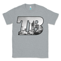 Heather Grey TB Tampa Bay City Skyline of Tampa Bay, Florida Classic Tee - longCreatives