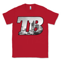 Red TB Tampa Bay City Skyline of Tampa Bay, Florida Classic Tee - longCreatives