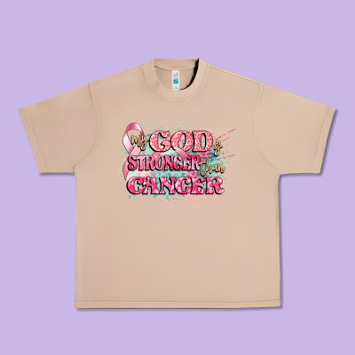 My God Is Stronger Than Cancer Urban Heavy Tee Designed By Cowgirlartshop