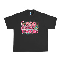 Pigment Black my god is stronger than cancer Urban Heavy Tee - CowGirlArtShop