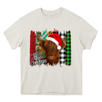 Cream Merry Christmas Cow Heavy Core Tee - Bettercallsaul