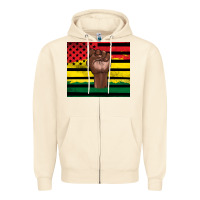 Sandshell Juneteenth American flag Zipper Hoodie - Artiststas