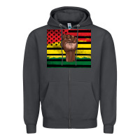 Smoke Juneteenth American flag Zipper Hoodie - Artiststas