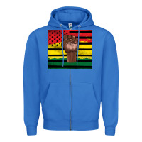 True Royal Juneteenth American flag Zipper Hoodie - Artiststas