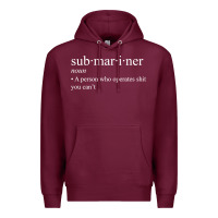 Burgundy Submariner Definition  I Pigboat Submersible Nuclear Premium Hoodie - longCreatives