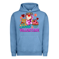 Pigment Pebble Blue sweet valentine Urban Hoodie - AdoDesignShop
