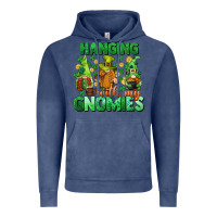 Vintage Denim St. Patrick's Day gnomes Vintage Hoodie - CowGirlArtShop