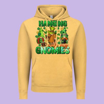 St. Patrick's Day Gnomes Vintage Hoodie Designed By Cowgirlartshop