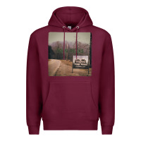 Burgundy Twin Peaks City Limits Welcome Sign Vintage Premium Hoodie - longCreatives