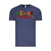 Vintage Denim howdy christmas gingerman bread with cowboy Vintage Tee - CowGirlArtShop