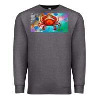 Charcoal Heather crab license plate Premium Sweatshirt - BarkalooDesign
