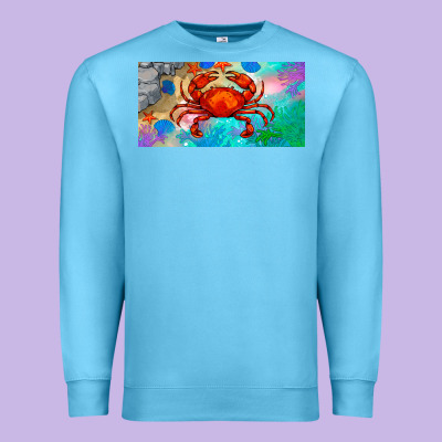 Crab License Plate Premium Sweatshirt Designed By Barkaloodesign