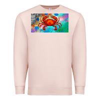 Pale Pink crab license plate Premium Sweatshirt - BarkalooDesign