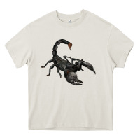 Cream scorpion Heavy Core Tee - JahusDesignShop