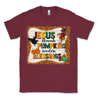 Burgundy jesus flannel's pumpkins blessings Classic Tee - TumblerDesignByShophia