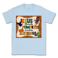 Dusty Blue jesus flannel's pumpkins blessings Classic Tee - TumblerDesignByShophia