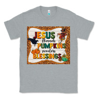 Heather Grey jesus flannel's pumpkins blessings Classic Tee - TumblerDesignByShophia