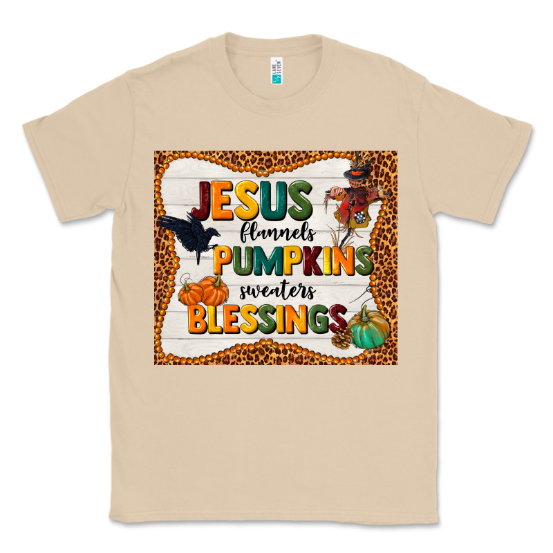 Jesus Flannel's Pumpkins Blessings Classic Tee by TumblerDesignByShophia | Teevron