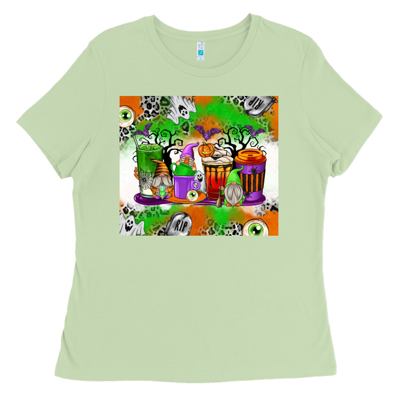 Halloween Coffee Cups Ladies Tee by texasbilliewilder | Teevron