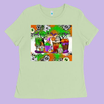 Halloween Coffee Cups Ladies Tee Designed By Texasbilliewilder