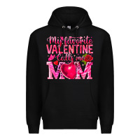 Black My Favorite Valentine Calls Me Premium Hoodie - CowhideDigitalArt