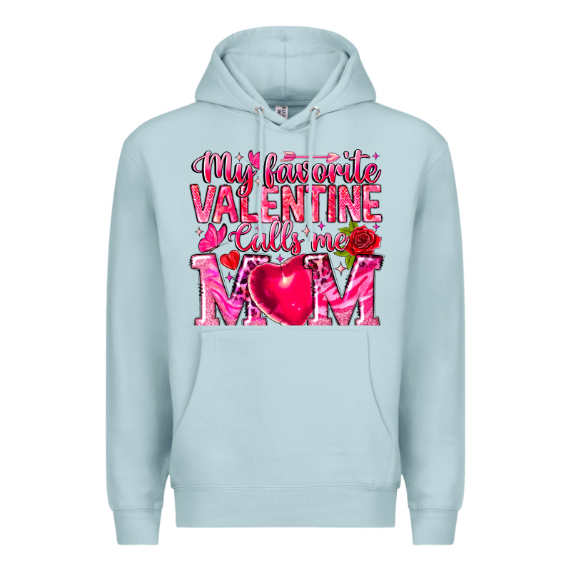 My Favorite Valentine Calls Me Premium Hoodie by CowhideDigitalArt | Teevron