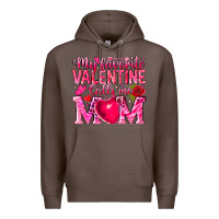 Coffee My Favorite Valentine Calls Me Premium Hoodie - CowhideDigitalArt