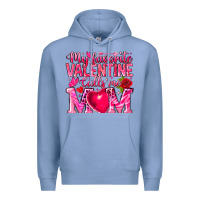 Colony Blue My Favorite Valentine Calls Me Premium Hoodie - CowhideDigitalArt