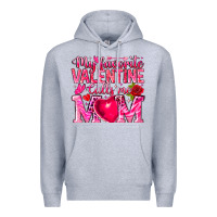 Heather Grey My Favorite Valentine Calls Me Premium Hoodie - CowhideDigitalArt