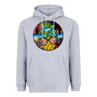 Heather Grey pineapple relaxing Heavyweight Hoodie - BarkalooDesign