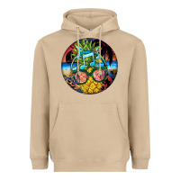 Mushroom pineapple relaxing Heavyweight Hoodie - BarkalooDesign