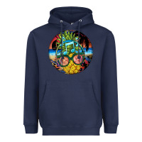 Navy pineapple relaxing Heavyweight Hoodie - BarkalooDesign