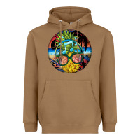 Toasted Coconut pineapple relaxing Heavyweight Hoodie - BarkalooDesign