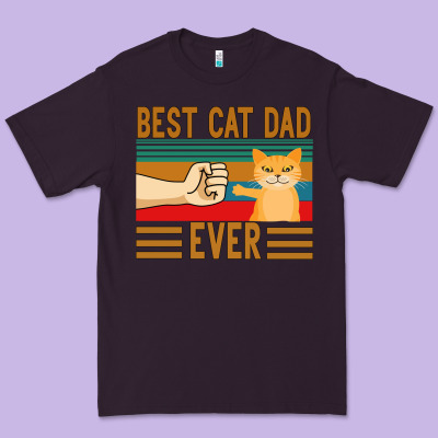 Best Cat Dad Ever Premium Tee Designed By Bettercallsaul