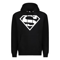 Black Supergirl White & Pink Shield Premium Hoodie - longCreatives