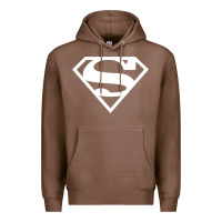Chestnut Supergirl White & Pink Shield Premium Hoodie - longCreatives