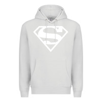 Dove Grey Supergirl White & Pink Shield Premium Hoodie - longCreatives