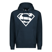 Navy Supergirl White & Pink Shield Premium Hoodie - longCreatives
