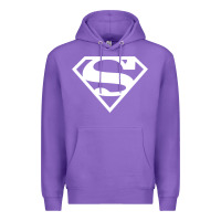 Purple Supergirl White & Pink Shield Premium Hoodie - longCreatives