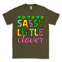 Army Green sassy little clover st patrick s day Classic Tee - Artiststas