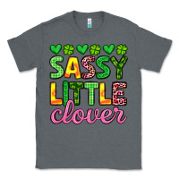 Charcoal Heather sassy little clover st patrick s day Classic Tee - Artiststas