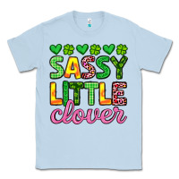 Dusty Blue sassy little clover st patrick s day Classic Tee - Artiststas